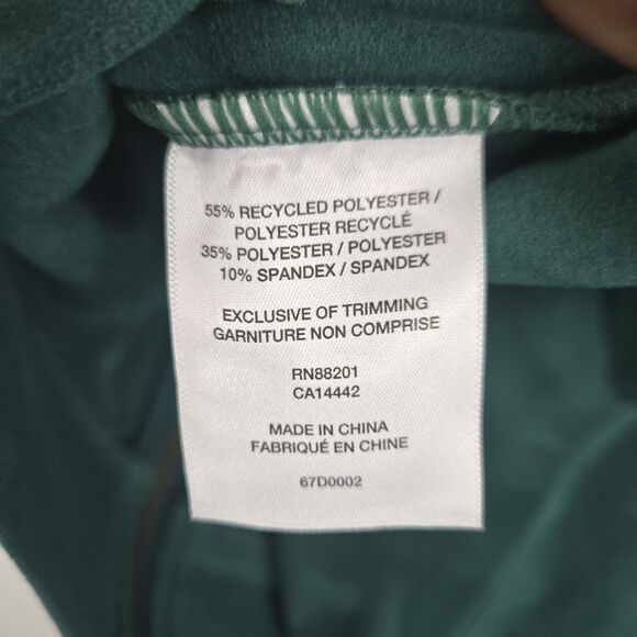 Soul + Sky Women's Size Medium Rain Forest Green Velour Zip Vest Jacket NWT - Picture 5 of 6